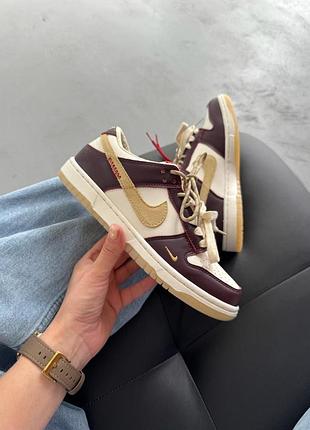😍 кросівки жіночі nike dunk lx white/maroon