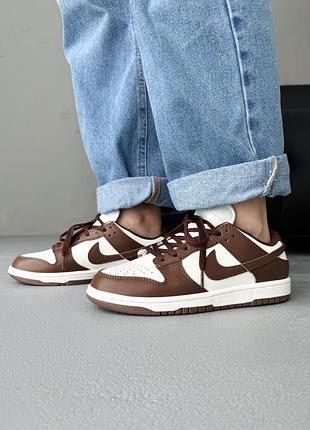 😍 кросівки жіночі nike sb dunk low brown/white