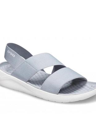 Босоножки crocs literide stretch sanda w8 (38-39) серый 206081-00j