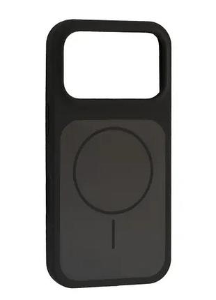 Чохол new silicone case magsafe для iphone 17 pro max charcoal grey black