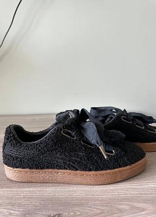 Жіночі кросівки puma basket heart teddy у ідеальному стані, 38,5 розмір (24,5 см)