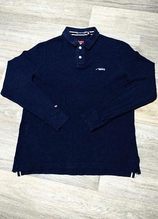 Мужская лёгкая кофта поло superdry , размер xl , 100% хлопок .