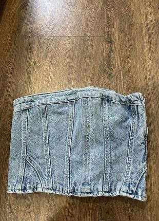 Джинсовий корсет zara xc