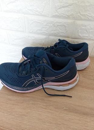 Кросівки жіночі asics сині з рожевим