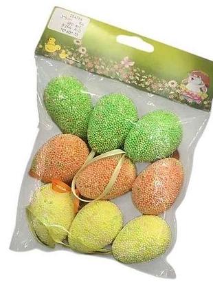 Декор крупной easter eggs 3х5см (9шт/уп) r40472 тм stenson