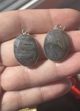 Серьги сережки лабрадорит 4