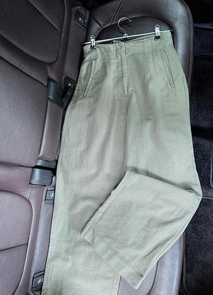 Штани з домішком льону zara