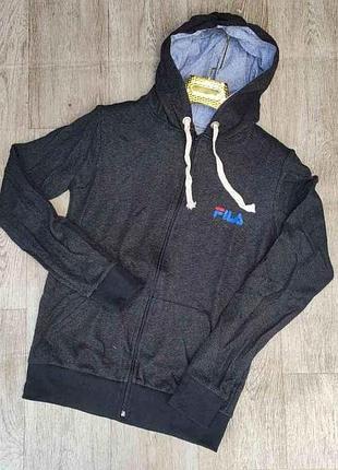 Кофта черный спортивный чел на молнии fila р.m тм osm