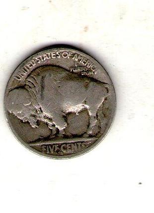 Сша 5ment, 1916 год buffalo nickel буфало no3750