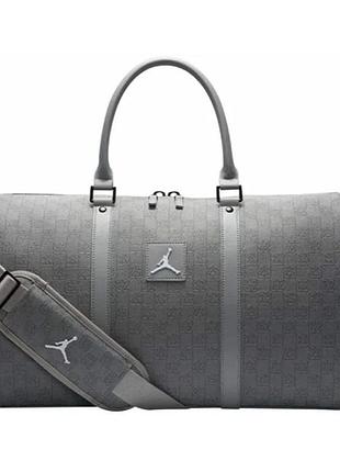 Jordan duffle monogram спортивна сумка дорожня сіра в зал nike джордан
