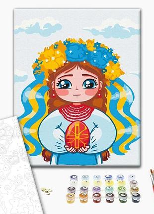 Картина за номерами "маленька україночка ©ольга бородай" bs53155 40×50 см