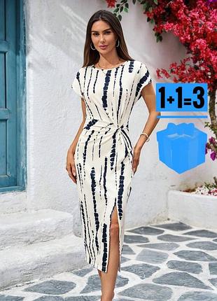 Міді сукня в геометричний принт shein xl
