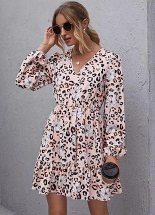 Сукня в леопардовий принт shein l
