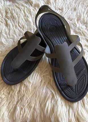 Сандалии вьетнамки crocs serena flip (оригинал), р.39