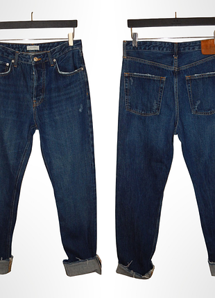 Жіночі прямі джинси zara (premium denim collection) з selvedge крайкою