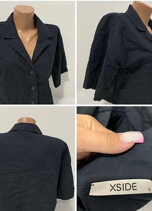 Лёгкая женская короткая рубашка, состояние новой ,с, пот48, длина 40