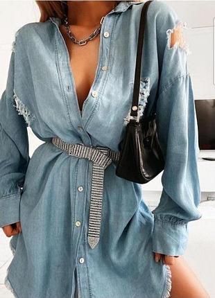 Платье крутое рубашка 👕 джинс м л