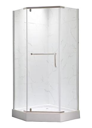 Душова кабіна з низьким піддоном mixxus lines sct01-90x90x198-tr chrome прозоре скло 6мм new (mi8370)