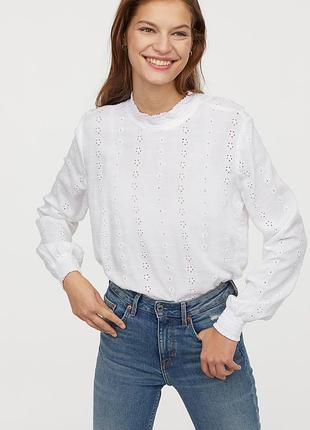 Блуза біла прошва h&m розмір s/m