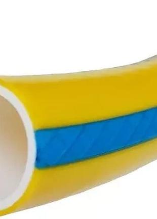Шланг патріот ø 3/4" 30м, 3х сл. (жовтий із синьою смугою) (кратно 30м) {30}