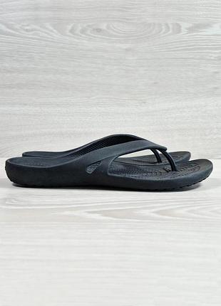 Легкие черные женские шлепанцы вьетнамки crocs оригинал, размер 37 - 38 (крокс)