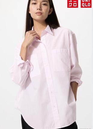 Бавовняна сорочка оверсайз uniqlo