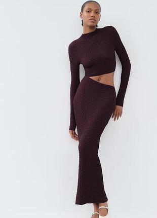 Трикотажна фактурна сукня zara