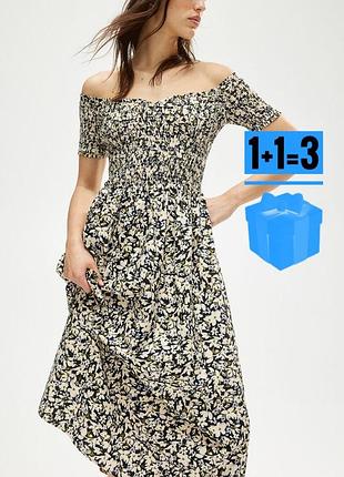 Міді сукня на резинці h&m бавовна віскоза