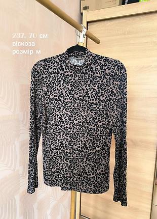Гольф трикотажный леопардовый