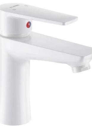 Змішувач для умивальника plamix oscar-001(w) white (без підведення) (колір білий) (pm0601)