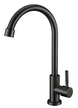Кран для холодної води mixxus mono-01.sus black з нерж. сталі (mi6561)