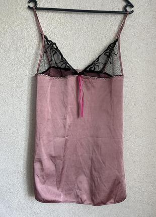 Нічна жіноча маєчка з мереживом l/xl