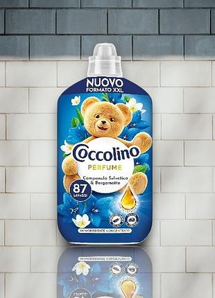 Кондиціонер для білизни coccolino perfume польові дзвіночки та бергамот 1827 мл 87 циклів прання