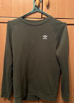 Світшот adidas originals (колір хакі / темно-зелений)⁠