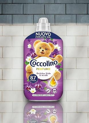 Кондиціонер для білизни coccolino perfume фіолетова орхідея та чорниця 1827 мл 87 циклів прання
