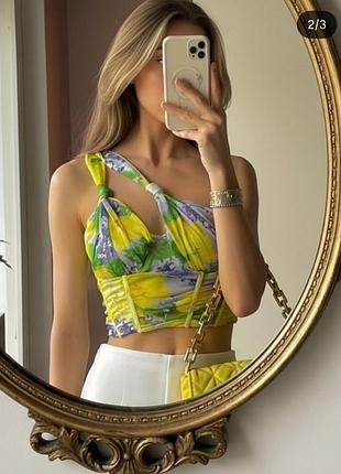 Корсетный топ сетка zara