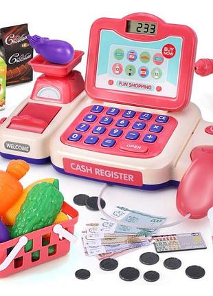 Іграшковий касовий апарат cash register зі світлом, звуком, калькулятором і аксесуарами 338