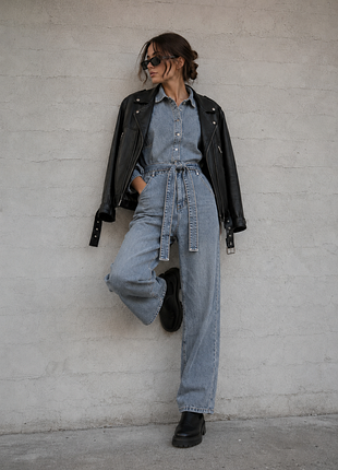 Трендовый джинсовый комбинезон mng/mango