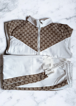 Стильний спортивний костюм в стилі gucci (якість преміум)