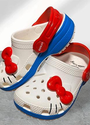 Crocs c7 оригінал крокси для дівчини білого кольору