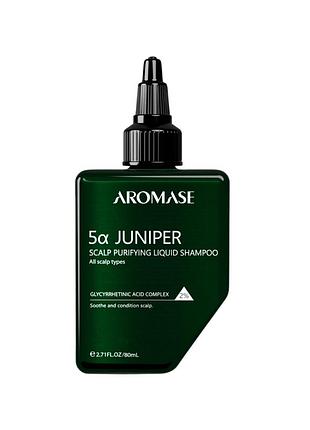 Рідкий пілінг-шампунь для шкіри голови aromase 5α juniper scalp purifying liquid shampoo, 80 мл