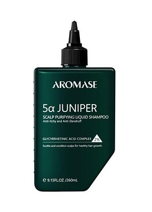 Рідкий пілінг-шампунь для шкіри голови aromase 5α juniper scalp purifying liquid shampoo, 260 мл