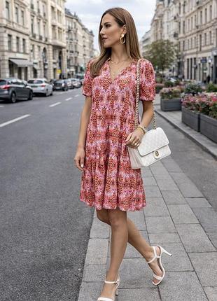 Новое вискозное мини платье only
