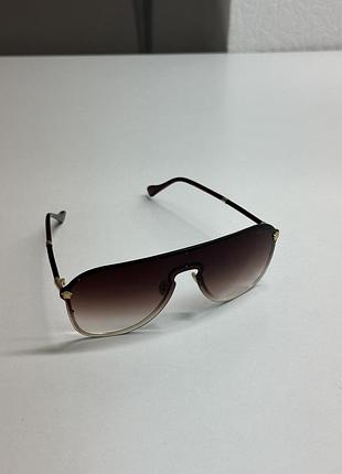 Очки-маска versace rimless shield brown gradient leans