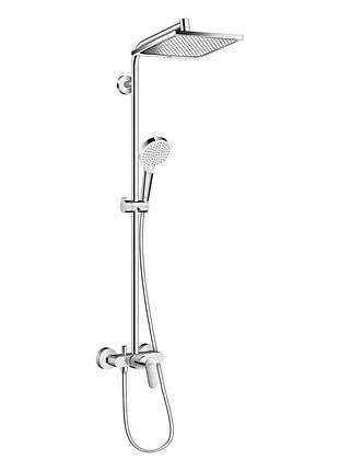 Crometta e 240 1jet showerpipe душова система з одноважiльнийним змішувачем, хром