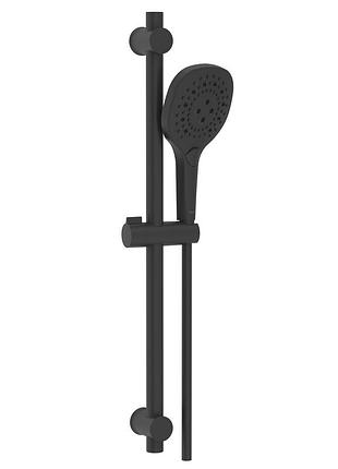Bilovec душовий гарнітур (лійка, штанга, шланг pvc), чорний матовий