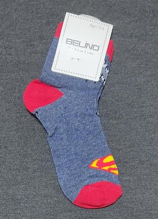 Шкарпетки "super hero", бавовна тм "belino" 3-4 роки, синий