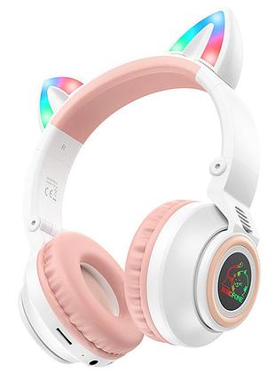 Уценка накладные беспроводные наушники borofone bo18 cat ear