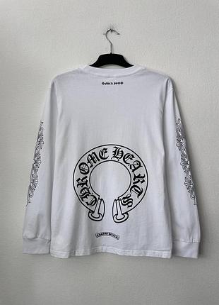 Chrome hearts pocket long sleeve t-shirt white men’s size m usa лонгслів чоловічий в білому кольорі