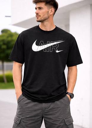 Футболка nike air чоловіча чорна оригінал 100% бавовна cambodia